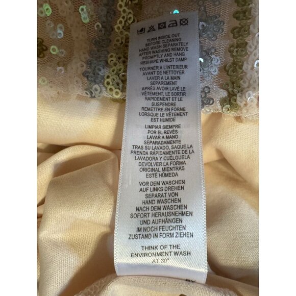 ASOS Sequin Scuba Sheath Dress 8 Stretch Party Wedding Cruise Washable - Picture 10 of 11